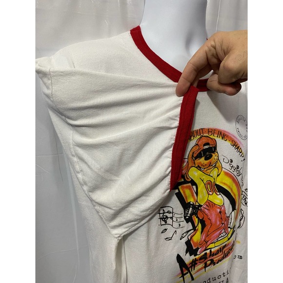 Vintage Hip Hop shirt Diggidy Dog A Sharp Production white shirt 2XL - Picture 7 of 12